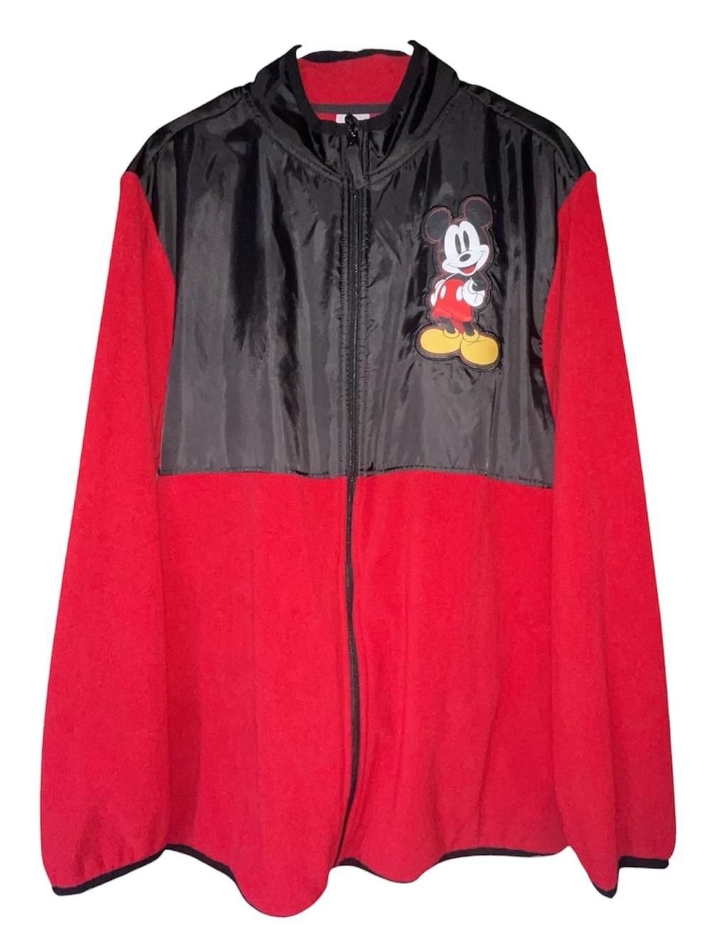 Disney Mickey Mouse Colorblock Vintage 90’s Fleece Zip Jacket